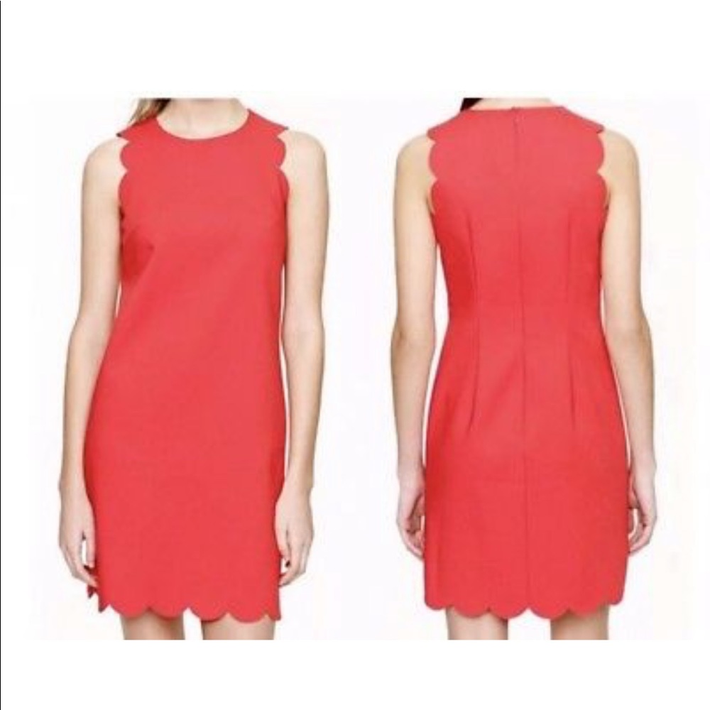 Poppy scalloped trim dress